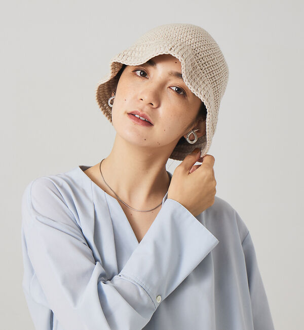 Rouge vif「【Ruben】ハンドクラフトニットハット」|その他|アイボリー