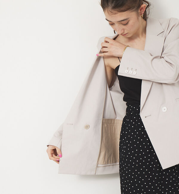 Rouge vif「麻混ダブルジャケット」|テーラードジャケット|