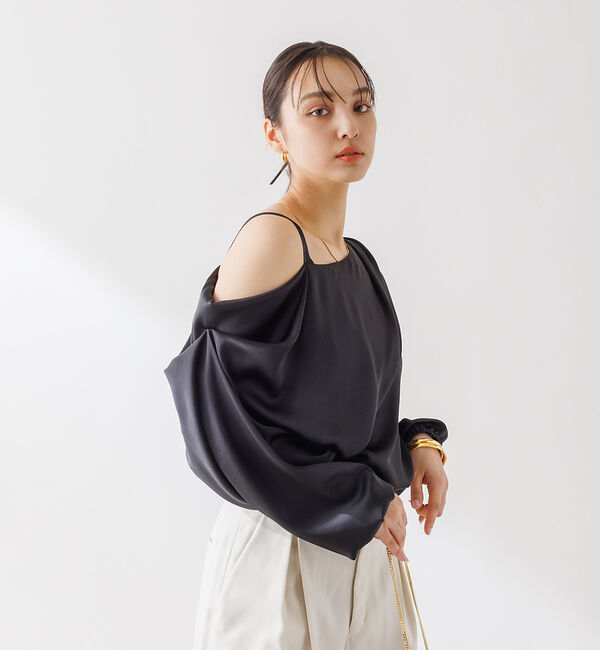 Rouge vif「とろみアシンメトリー2WAYオフショルブラウス」|シャツ・ブラウス|