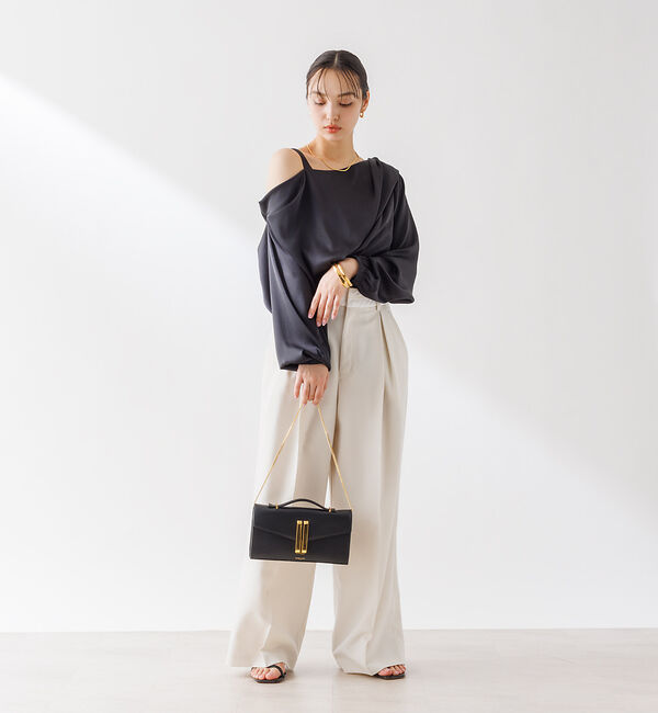 Rouge vif「とろみアシンメトリー2WAYオフショルブラウス」|シャツ・ブラウス|