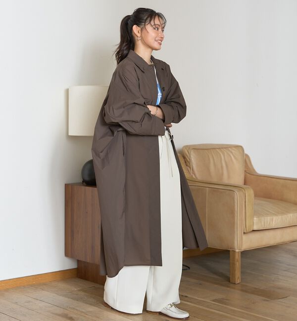 Rouge vif「撥水ナイロンライトコート」|ステンカラーコート|