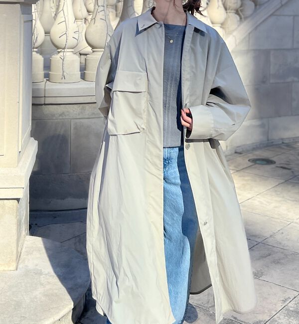 Rouge vif「撥水ナイロンライトコート」|ステンカラーコート|