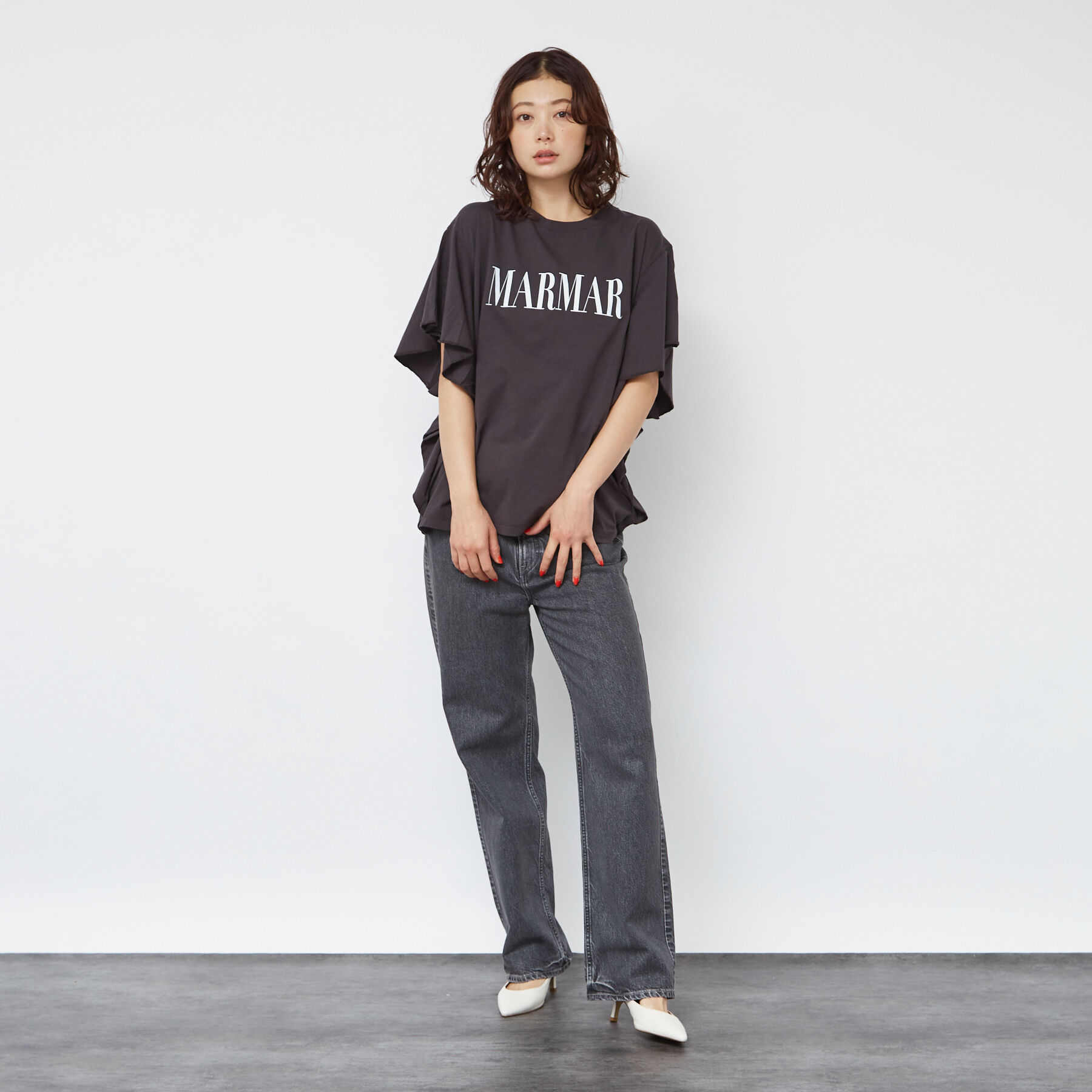 Rouge vif「＜別注＞【MICA&DEAL /マイカアンドディール】ロゴTシャツ / フレアス」|Tシャツ・カットソー|