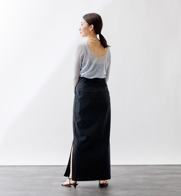 Rouge vif「バックデザインハイゲージシアーニットプルオーバー」|ニット・セーター|