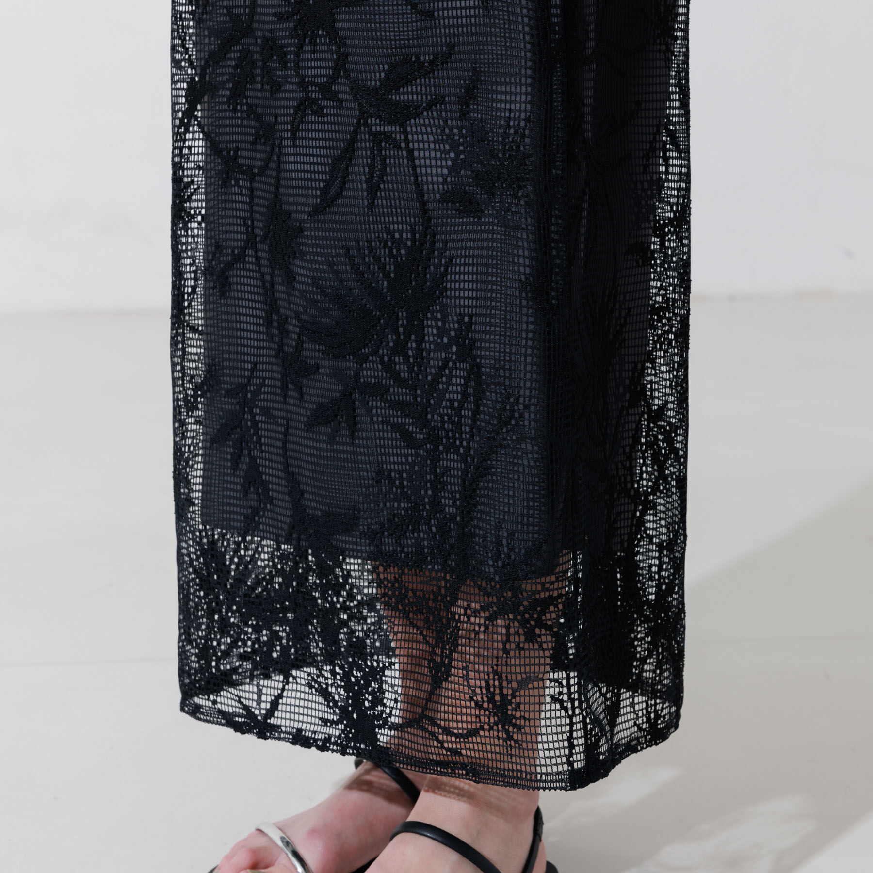 Rouge vif「【セットアップ対応】ボタニカルレースタイトスカート」|スカート|