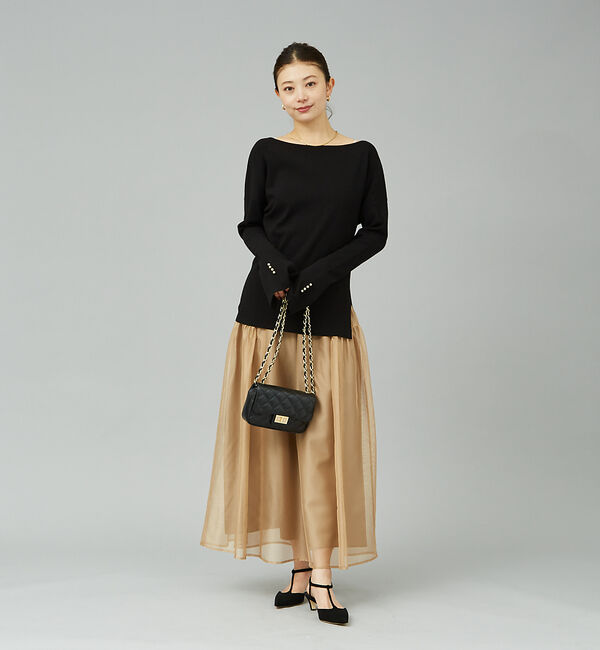 Rouge vif「シアー切替ギャザースカート」|スカート|