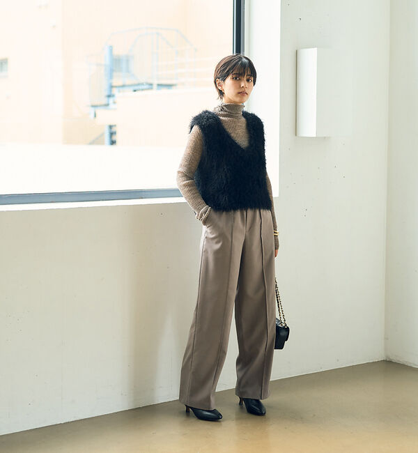 Rouge vif「ウールライクイージーストレートパンツ」|その他|