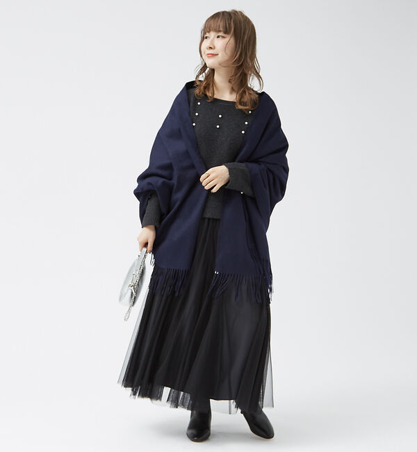 Rouge vif「カシミヤ大判無地ストール」|マフラー|