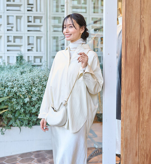 Rouge vif「とろみレーヨンオーバーサイズシャツ」|シャツ・ブラウス|