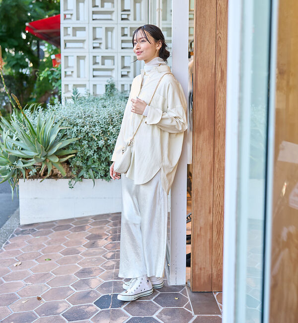 Rouge vif「とろみレーヨンオーバーサイズシャツ」|シャツ・ブラウス|