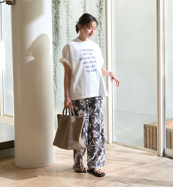 Rouge vif「ピグメントヴィンテージライクロゴBIG Tシャツ」|Tシャツ・カットソー|