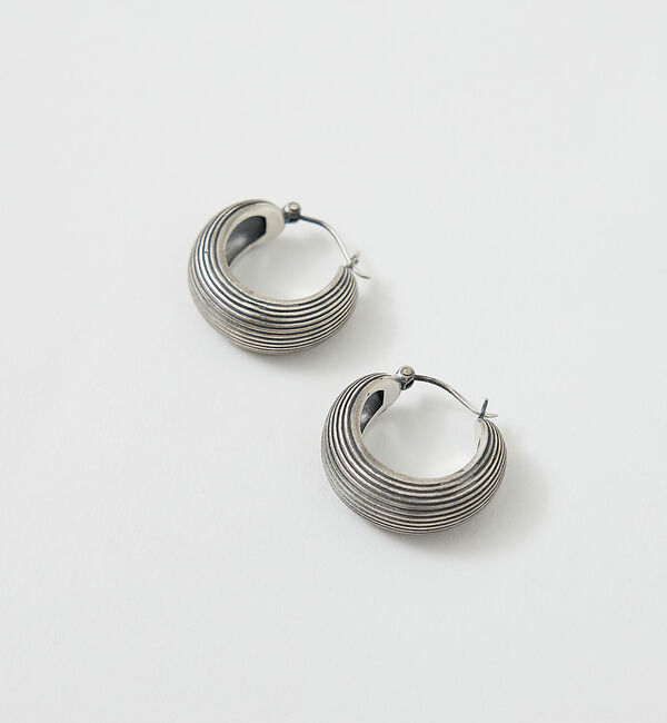 Rouge vif「【OCUCCI jewelry/オクチ ジュエリー】Hoop-strip M シ」|ピアス|