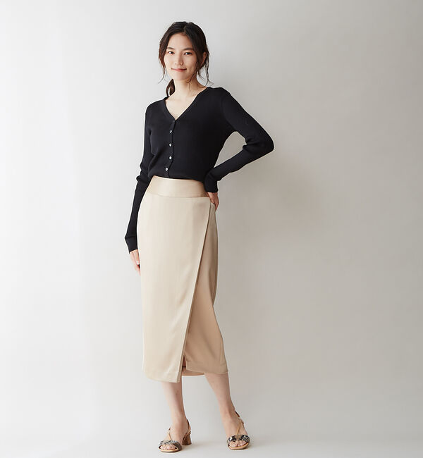 qualite「【2020SS新作】ハンマーサテンタイトスカートパンツ」|その他|