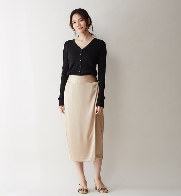 qualite「【2020SS新作】ハンマーサテンタイトスカートパンツ」|その他|