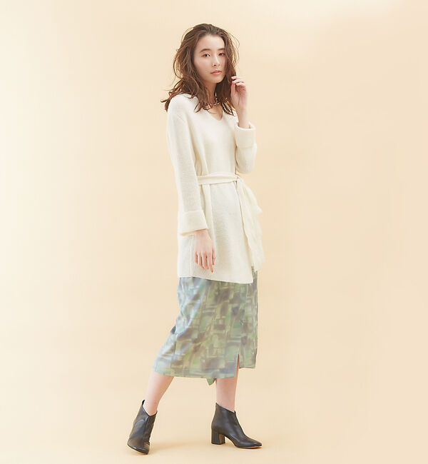 qualite「タイダイサテンタイトスカートパンツ」|その他|