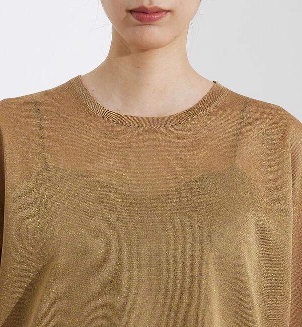 qualite「シャイニーニットT」|Tシャツ・カットソー|