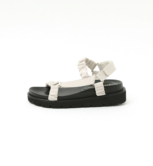 AU BANNISTER「ギャザーベルト フットベッドサンダル」|サンダル|