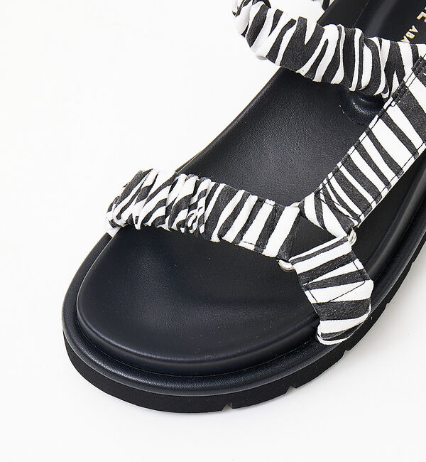 AU BANNISTER「ギャザーベルト フットベッドサンダル」|サンダル|