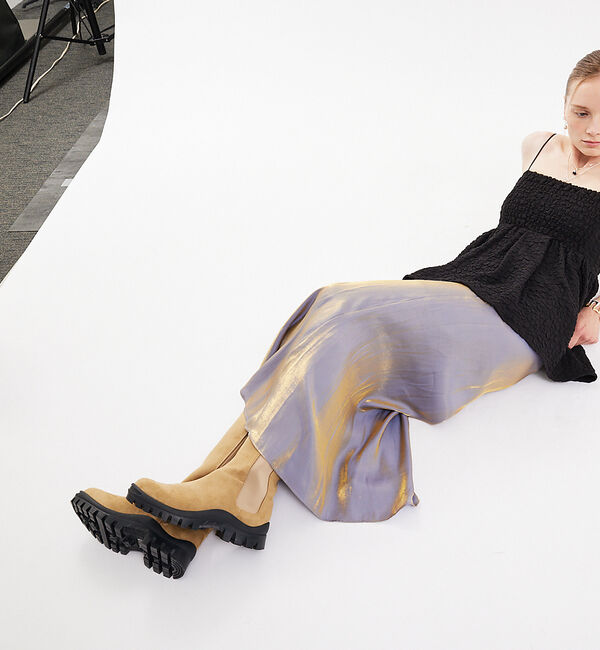 AU BANNISTER「【LAROUTE】サイドゴア ロング ブーツ」|ショートブーツ|