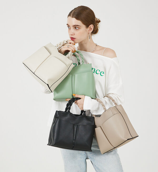 LOWELL things「Twiste/ダブルポケット2WAYトート M」|ショルダー・メッセンジャー|