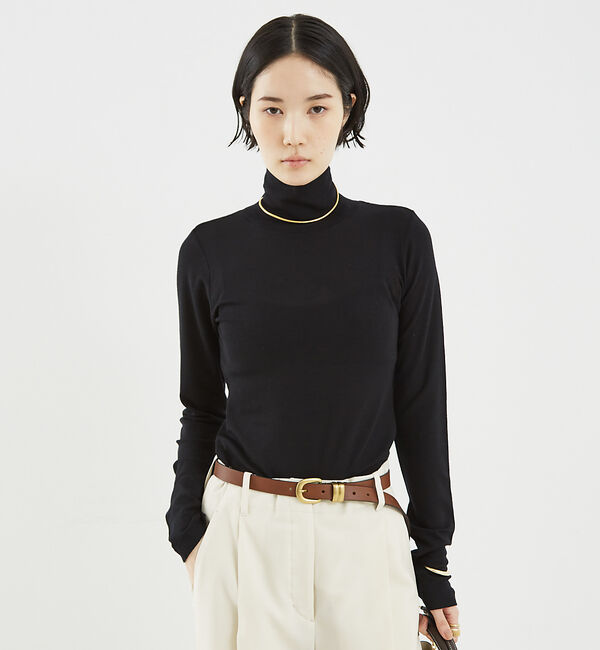 The Store by C' 「【COCUCA】シアージャージタートルプルオーバー」|Tシャツ・カットソー|ブラック