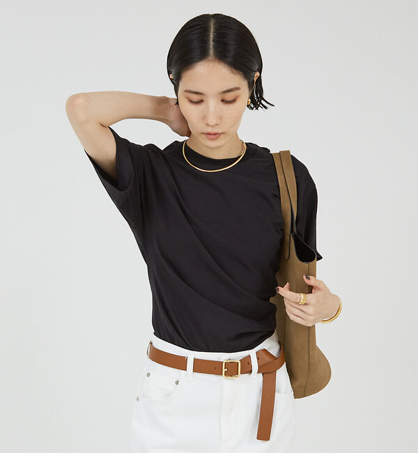 The Store by C' 「【TOTEME】Twisted Jersey Tee／ツイストジャージTシャツ」|Tシャツ・カットソー|ブラック