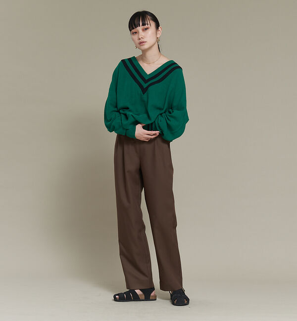 NOMINE「【セットアップ可能】ウールライクタックパンツ」|スラックス|