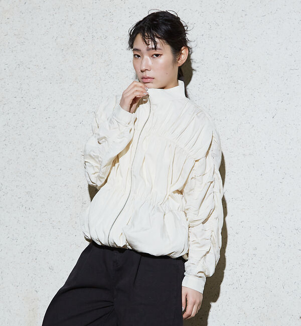 NOMINE「シャーリング ブルゾン」|ブルゾン・スタジャン|アイボリー