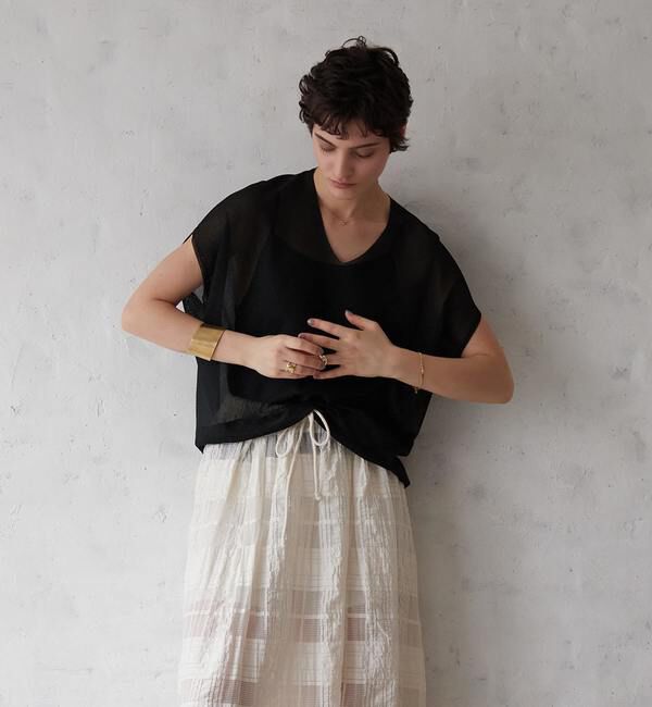 Liesse「ホールガーメントラメニット」|ニット・セーター|ブラック