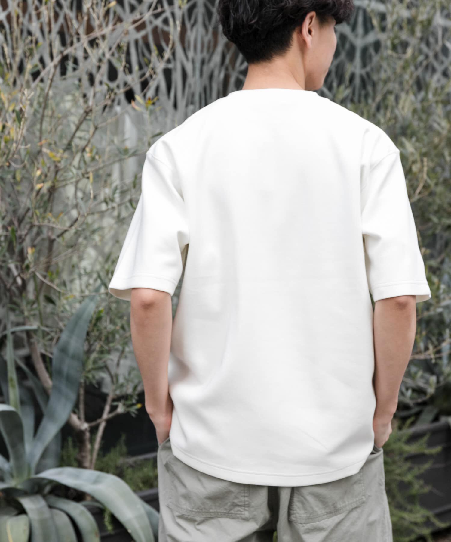 URBAN RESEARCH DOORS「FORK&SPOON　ストレッチダンボールショートスリーブTシャツ」|Tシャツ・カットソー|