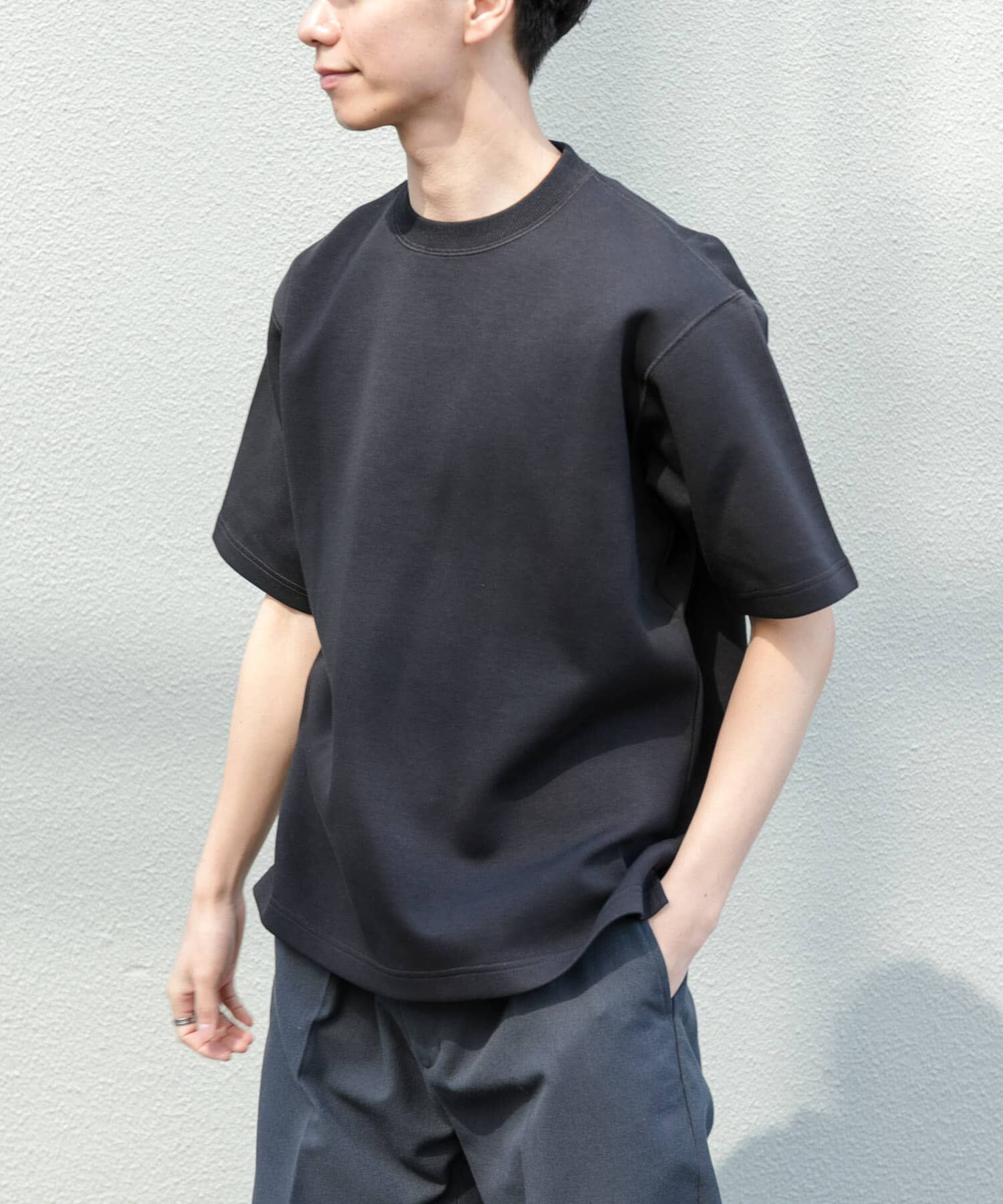 URBAN RESEARCH DOORS「FORK&SPOON　ストレッチダンボールショートスリーブTシャツ」|Tシャツ・カットソー|