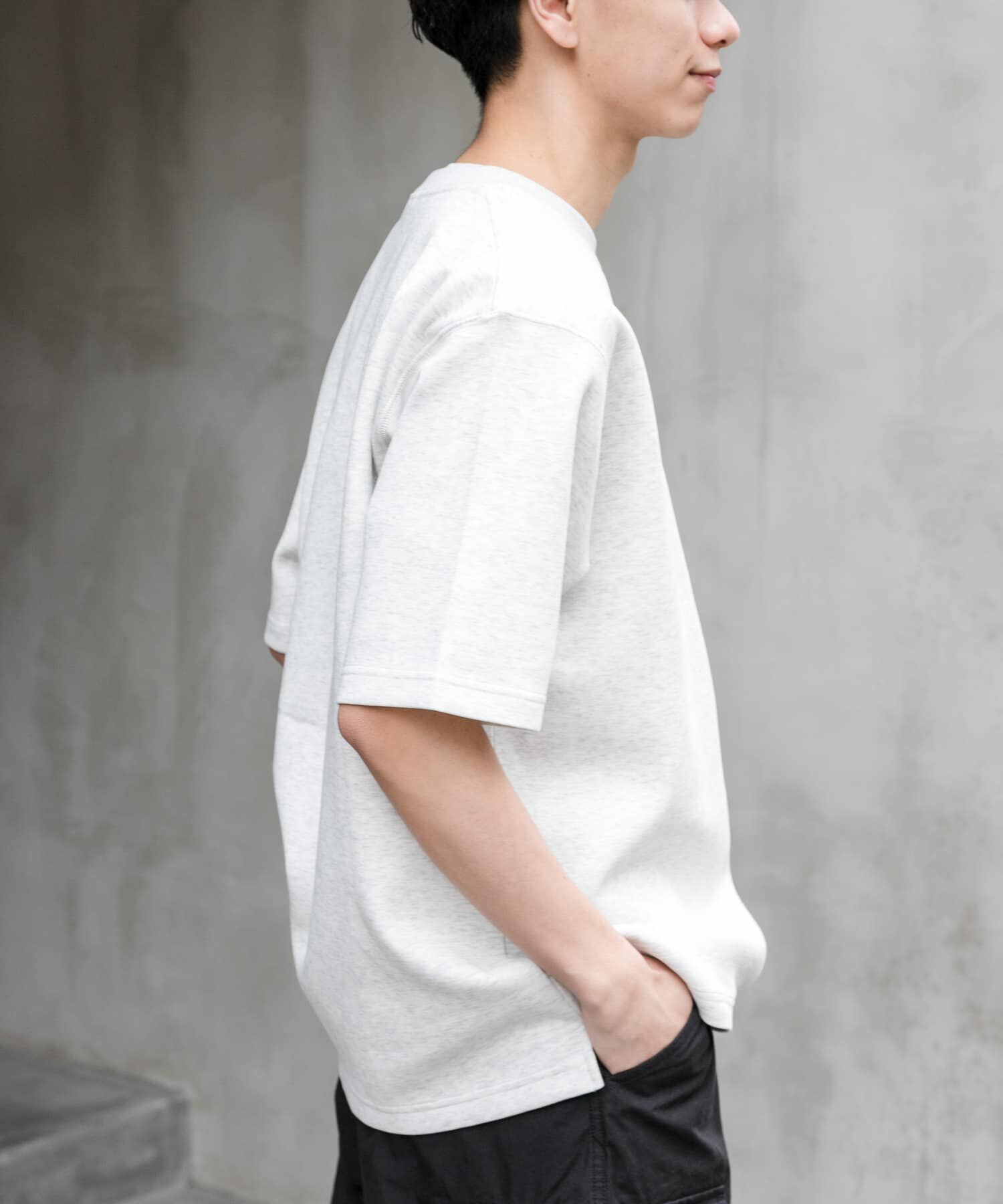 URBAN RESEARCH DOORS「FORK&SPOON　ストレッチダンボールショートスリーブTシャツ」|Tシャツ・カットソー|