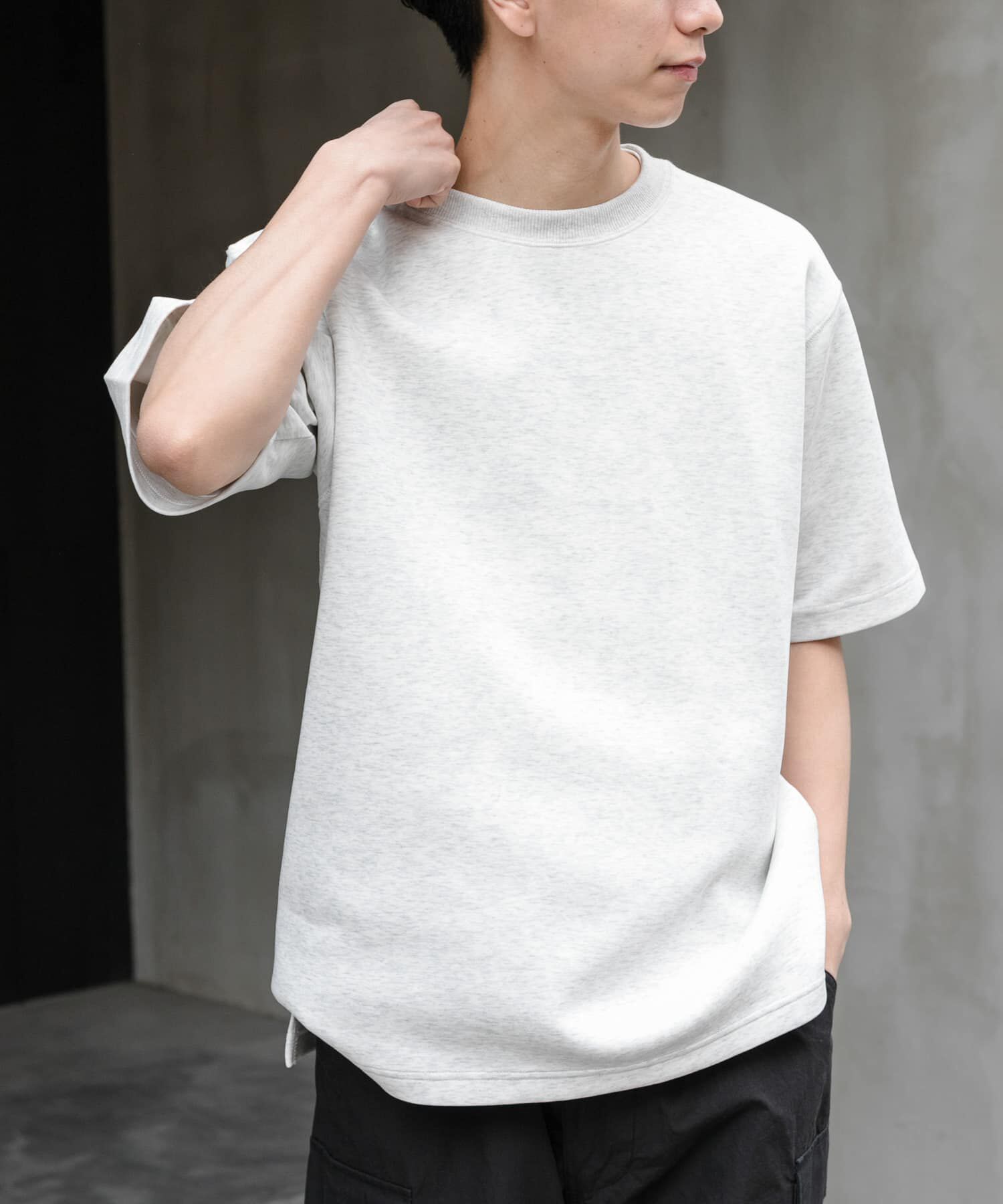 URBAN RESEARCH DOORS「FORK&SPOON　ストレッチダンボールショートスリーブTシャツ」|Tシャツ・カットソー|