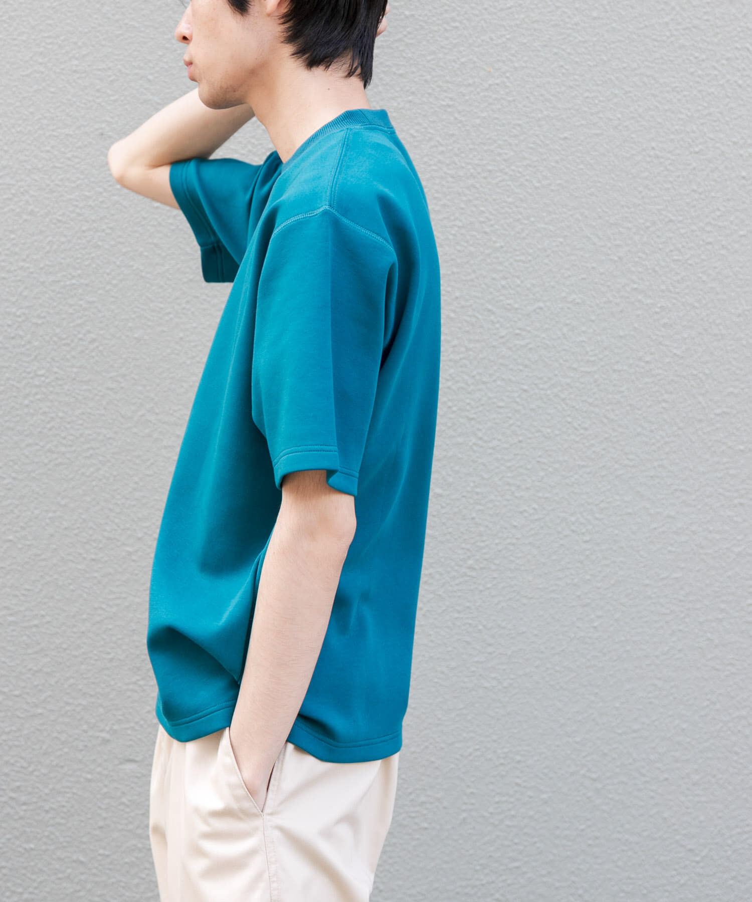 URBAN RESEARCH DOORS「FORK&SPOON　ストレッチダンボールショートスリーブTシャツ」|Tシャツ・カットソー|