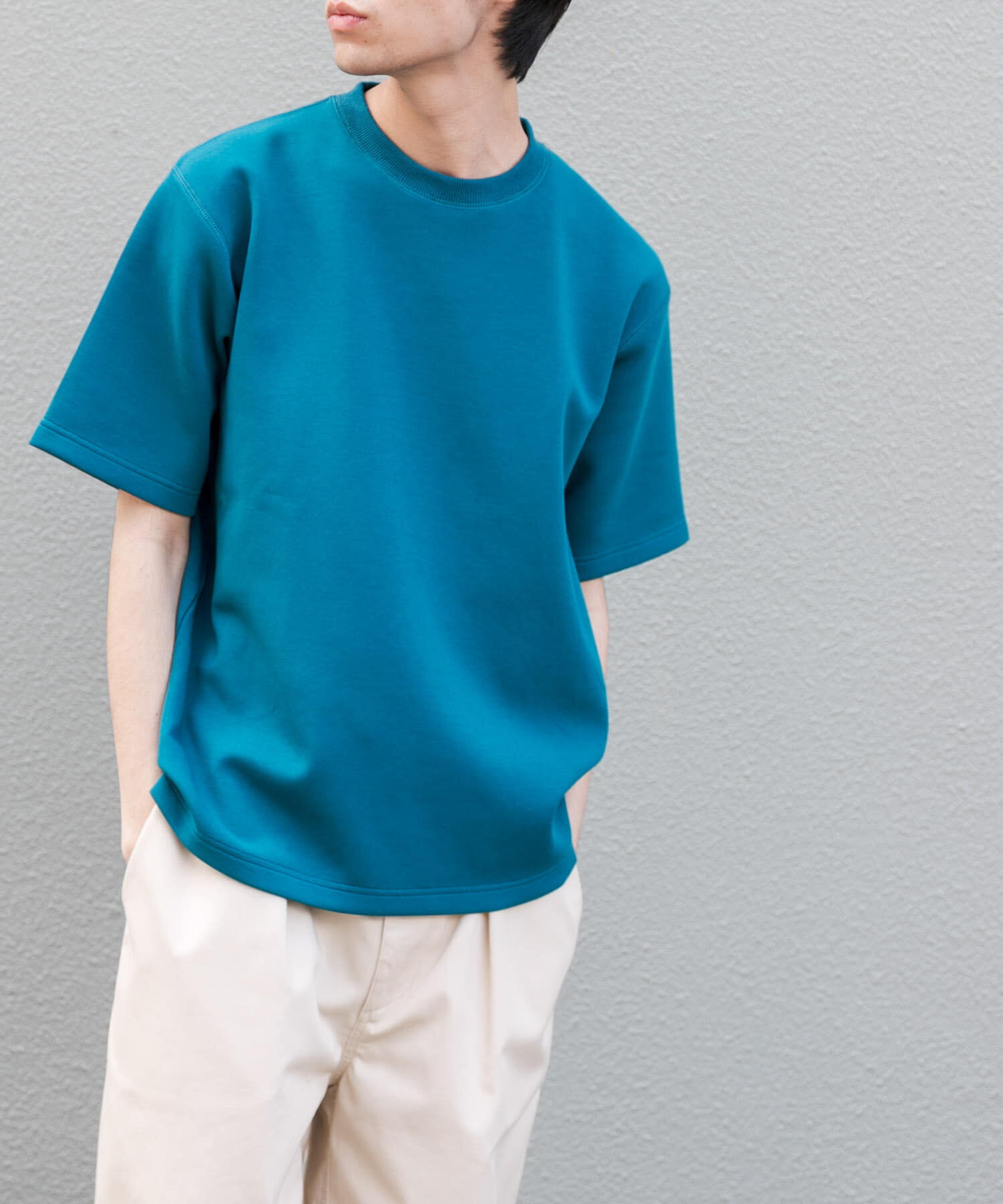 URBAN RESEARCH DOORS「FORK&SPOON　ストレッチダンボールショートスリーブTシャツ」|Tシャツ・カットソー|