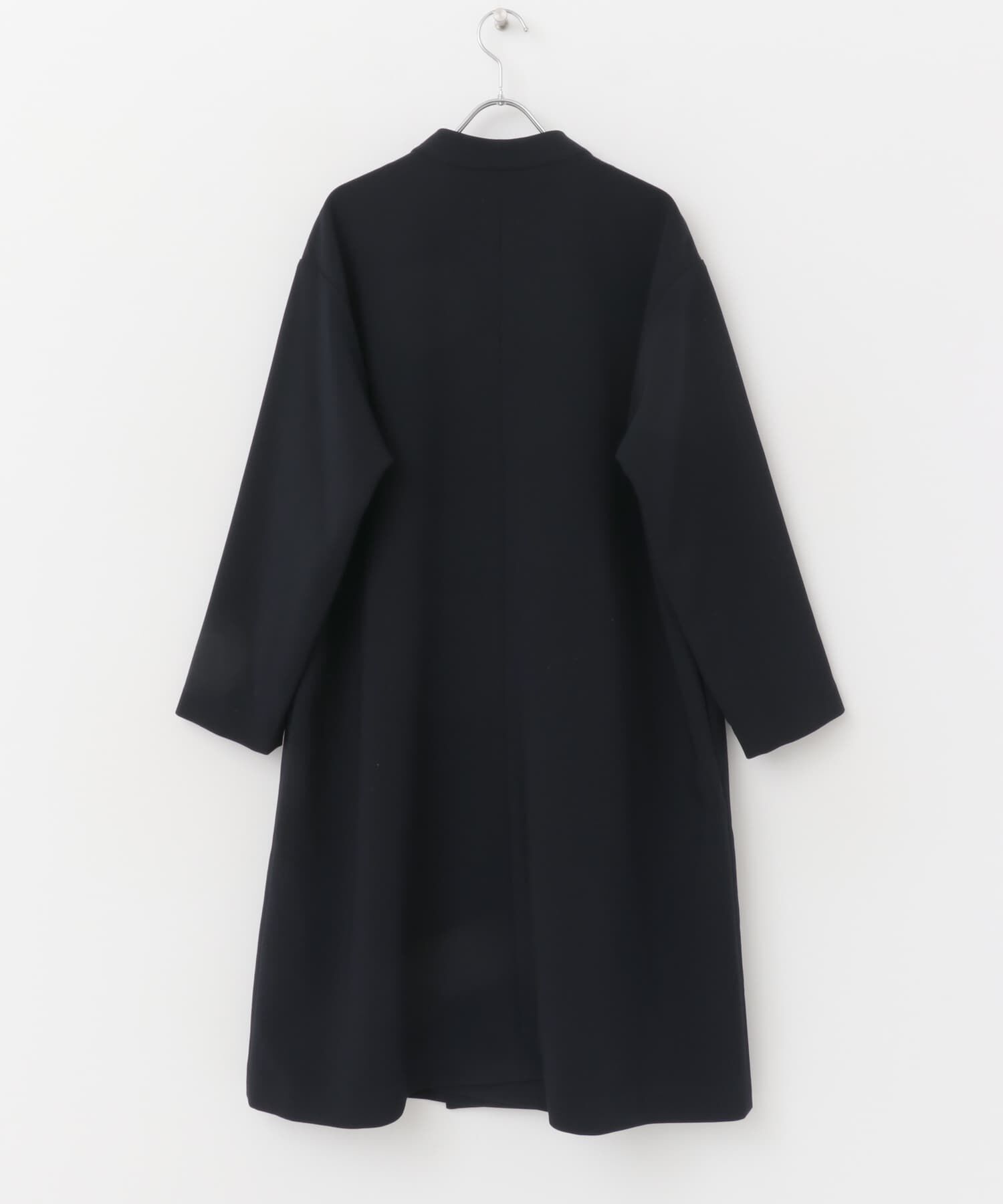 URBAN RESEARCH DOORS「ダブルクロスガウンコート」|ノーカラーコート|