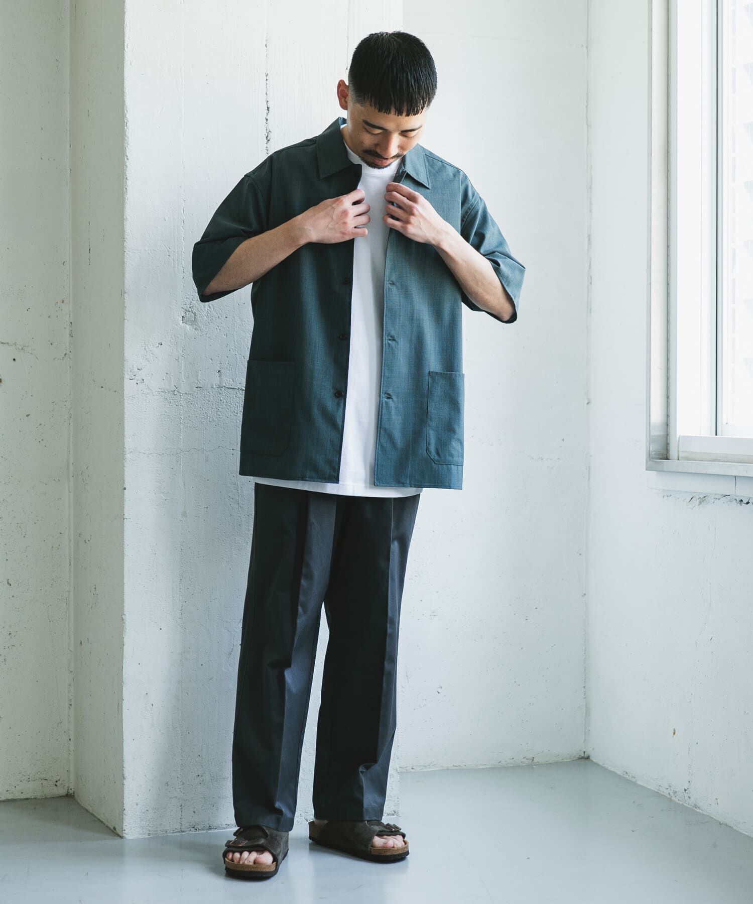 URBAN RESEARCH DOORS「『XLサイズ/WEB限定』『UR TECH DRYLUXE』SHORT-SLEEVE SHIRTS」|シャツ・ブラウス|