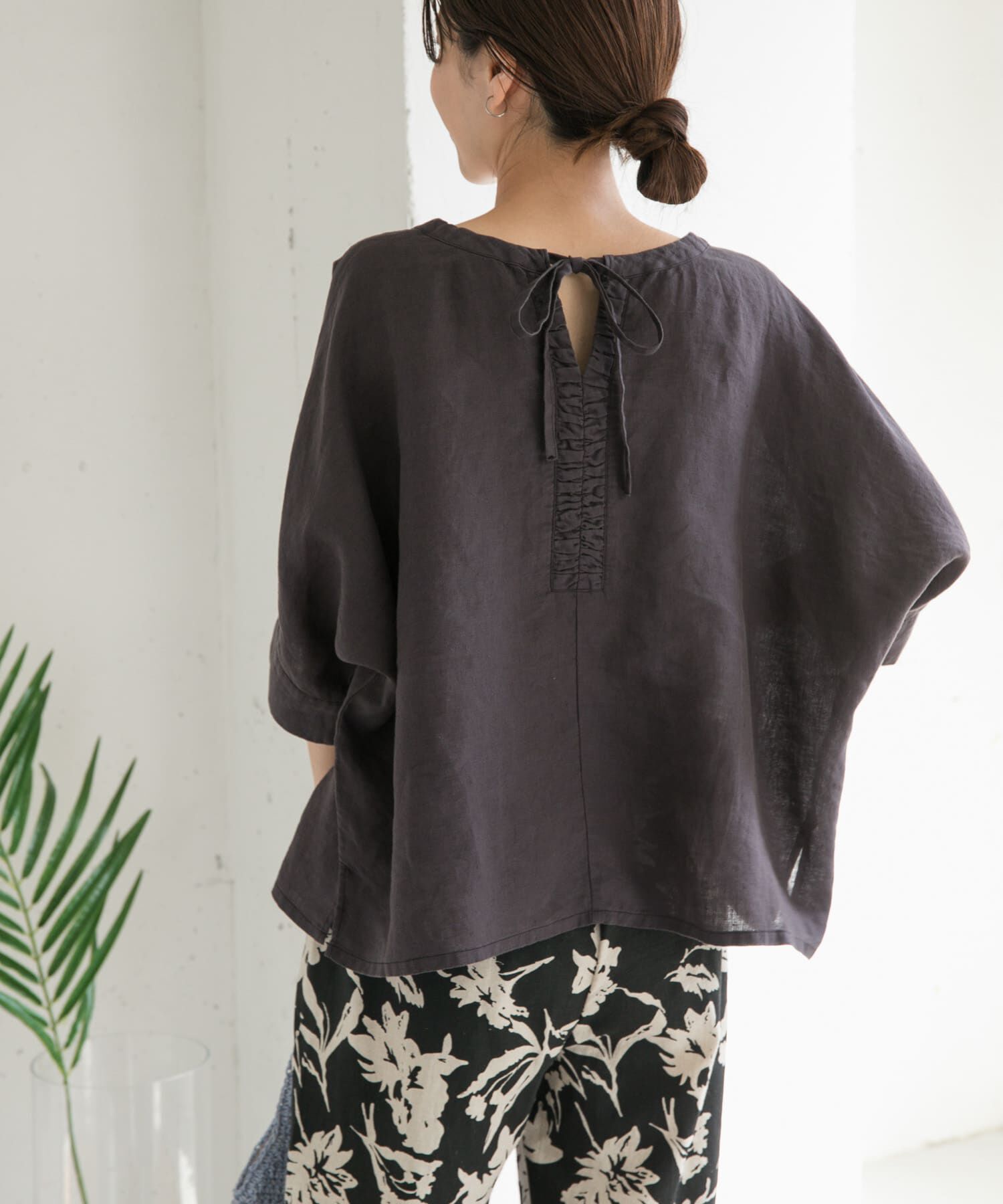 URBAN RESEARCH DOORS「リネン2WAYブラウス」|シャツ・ブラウス|