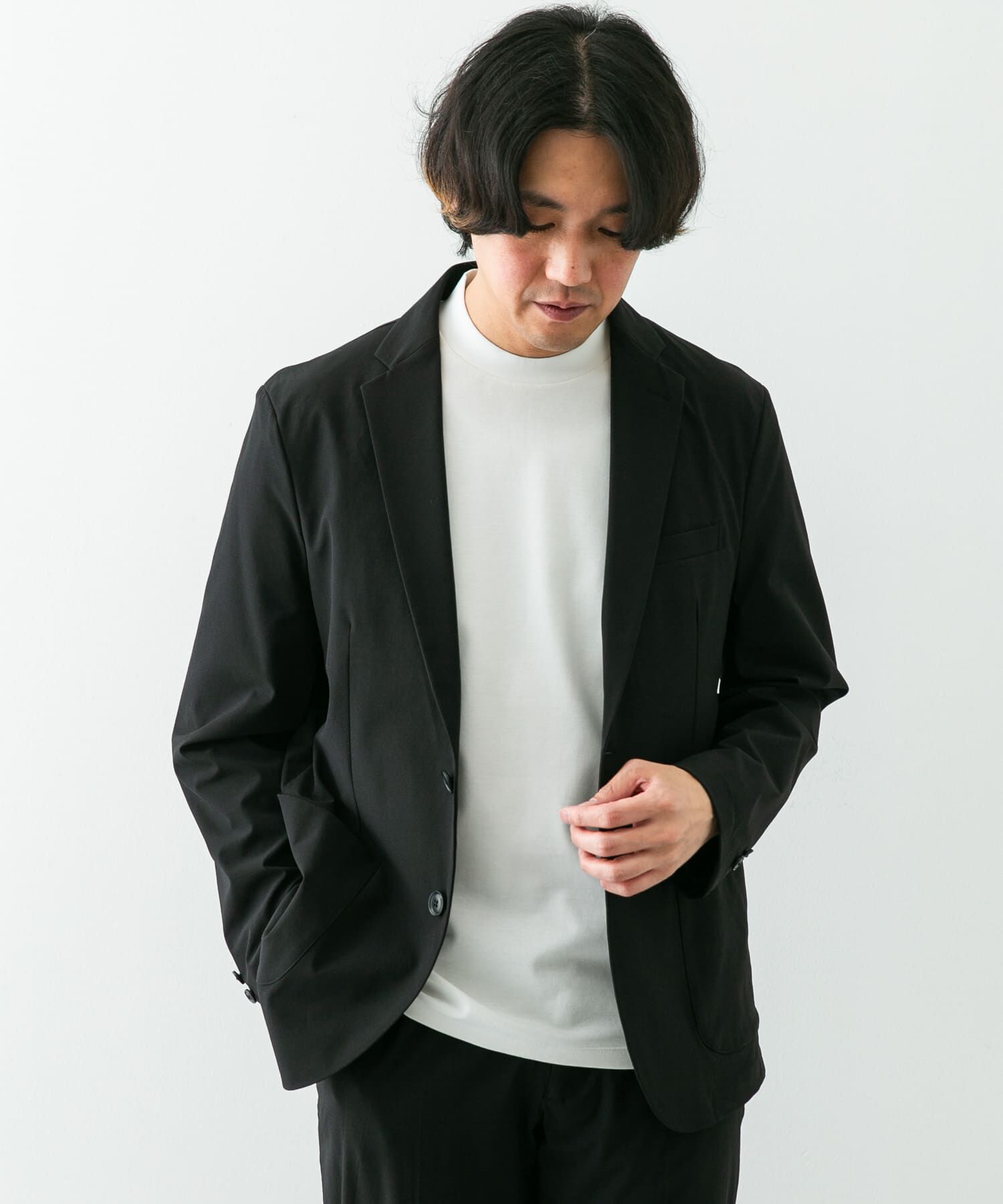 URBAN RESEARCH DOORS「『ｲｰｼﾞｰｹｱ』LIFE STYLE TAILOR ﾘｯﾌﾟｽﾄｯﾌﾟﾅｲﾛﾝｽﾄﾚｯﾁ 」|その他|ブラック