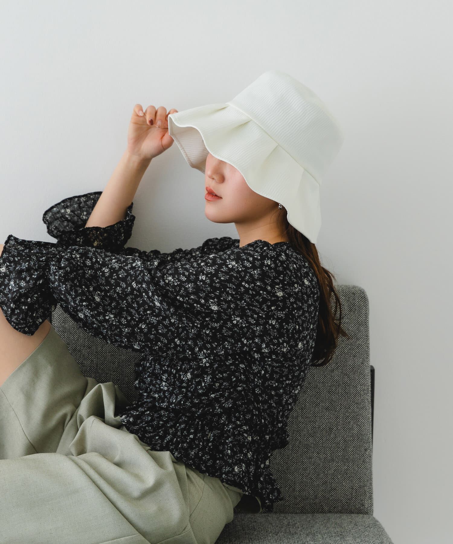 RODE SKO「ファブリックギャザーハット」|ハット|