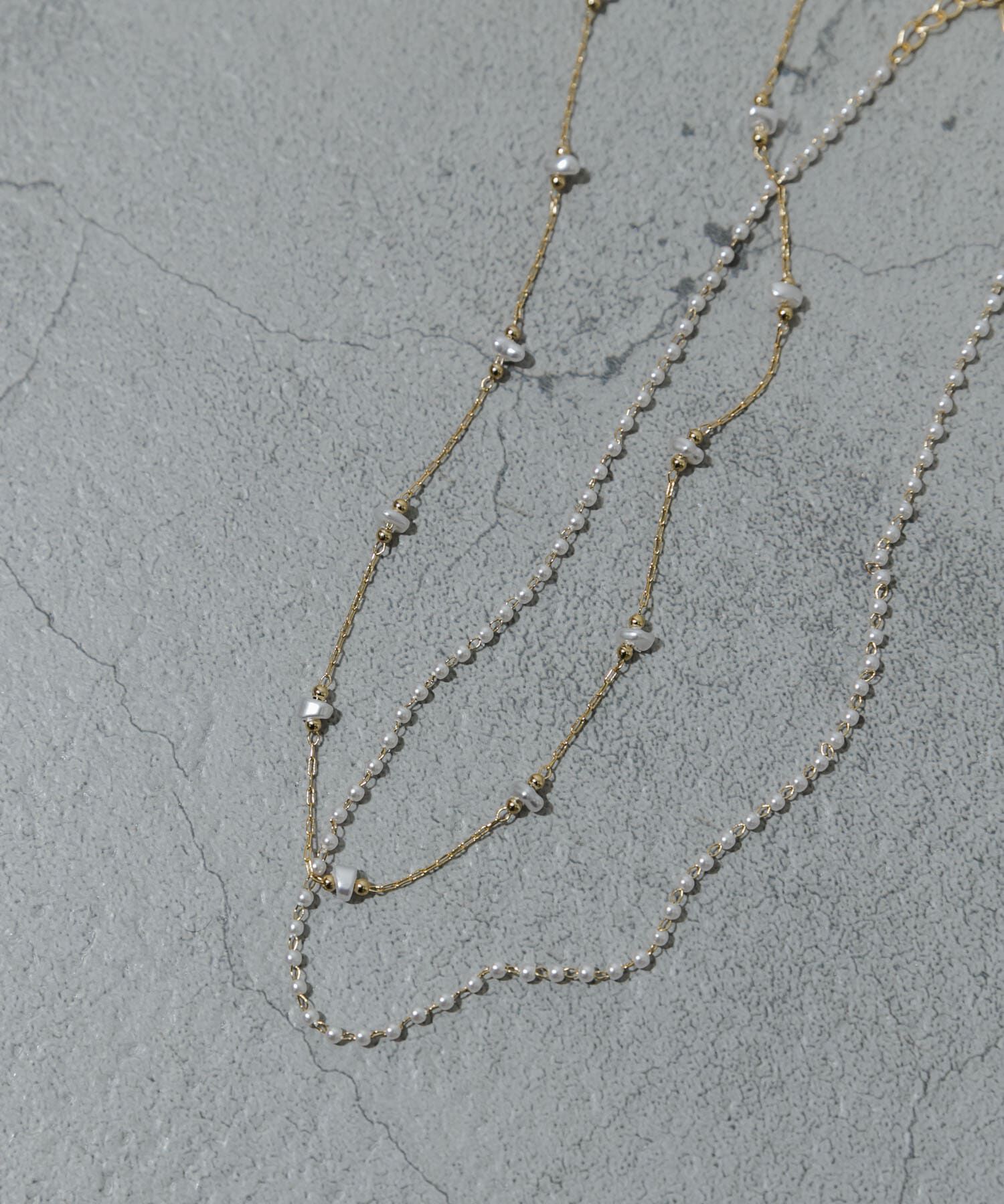 SMELLY「パール2セットネックレス」|ネックレス|