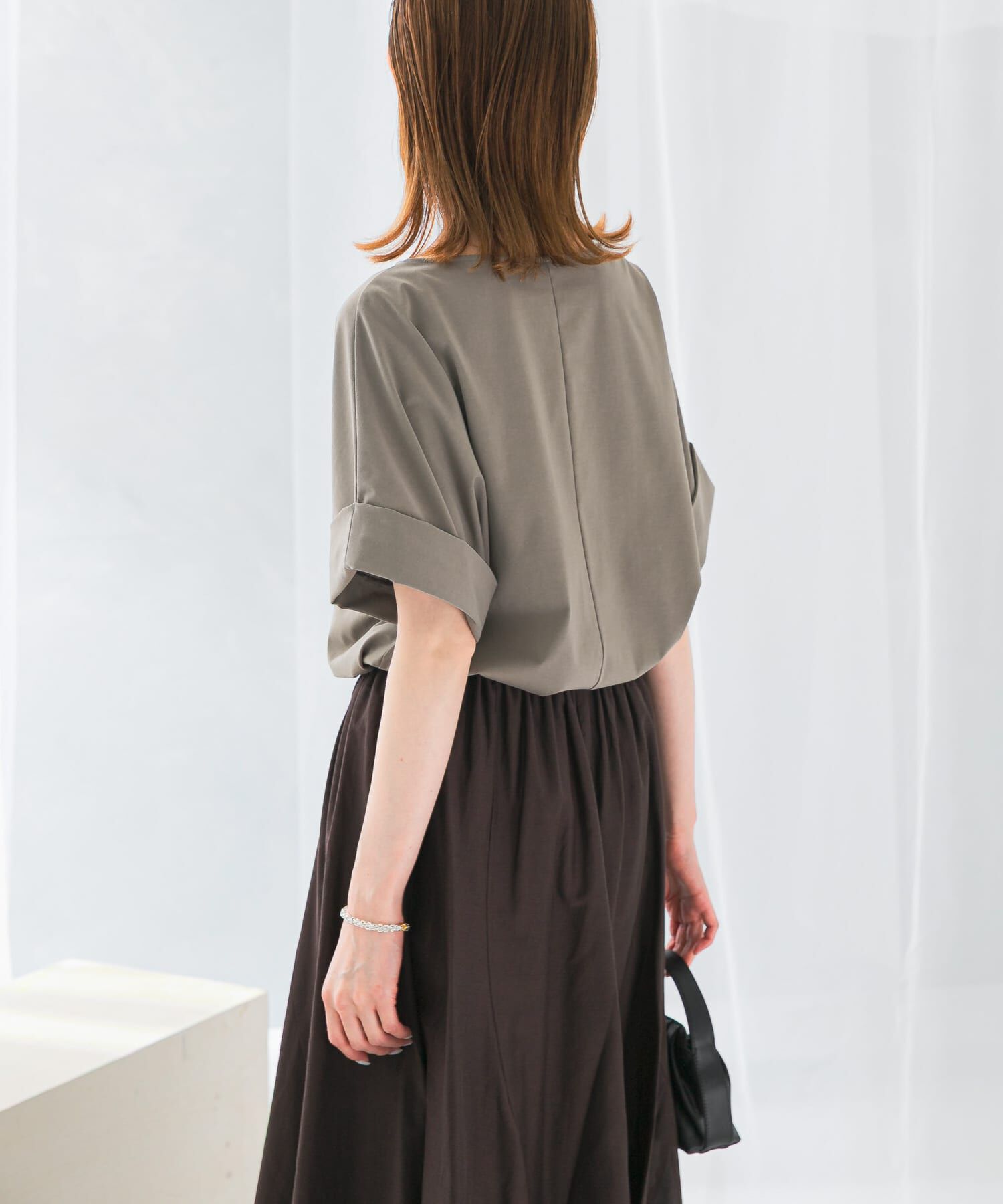 URBAN RESEARCH ROSSO「UVカットデザインスリーブプルオーバー」|Tシャツ・カットソー|