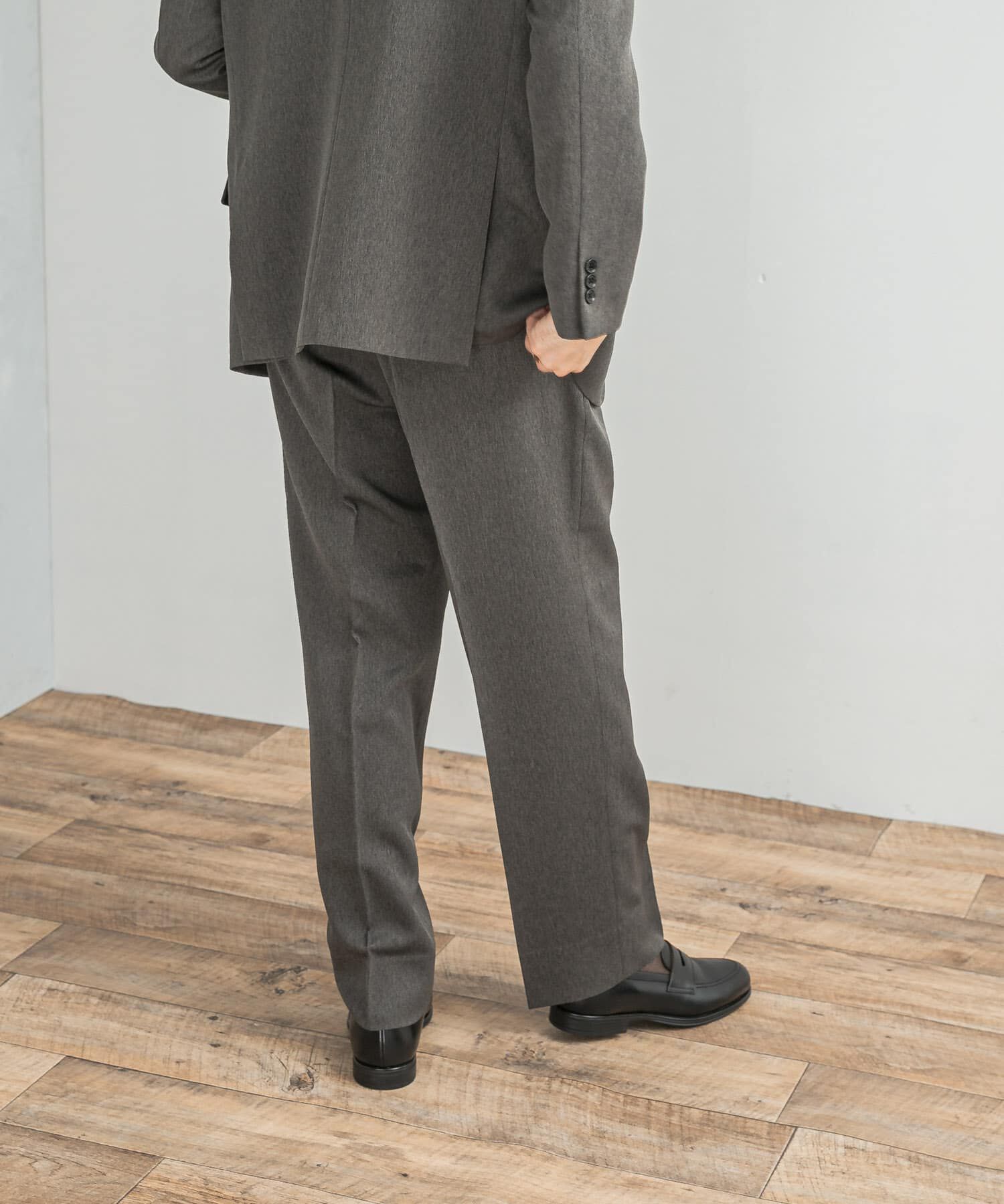 URBAN RESEARCH DOORS「LIFE STYLE TAILOR　レトロヘリンボンストレッチ2タックパンツ」|スラックス|