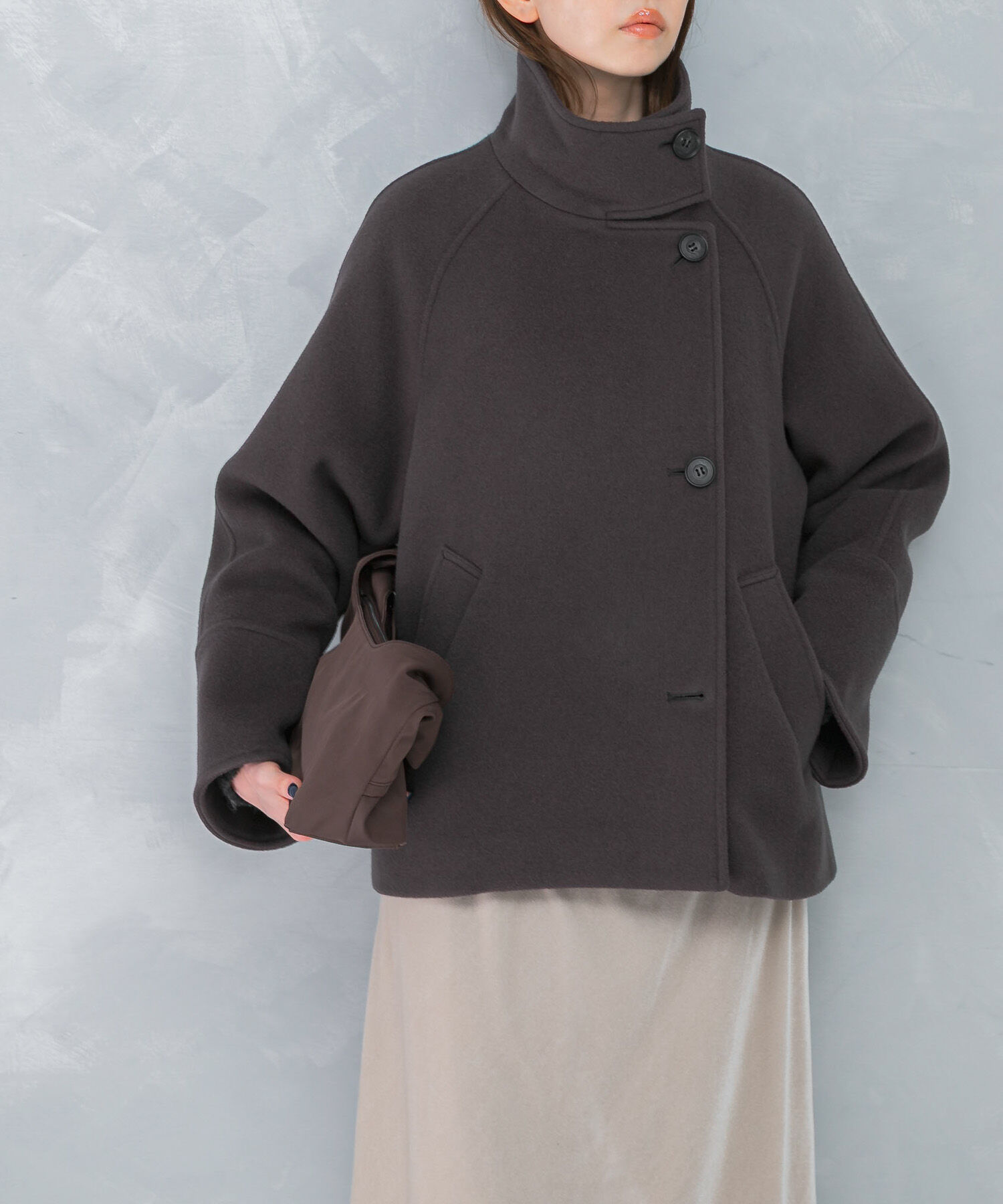 URBAN RESEARCH ROSSO「スーパー140シャルム2WAYカラーコート」|ノーカラーコート|