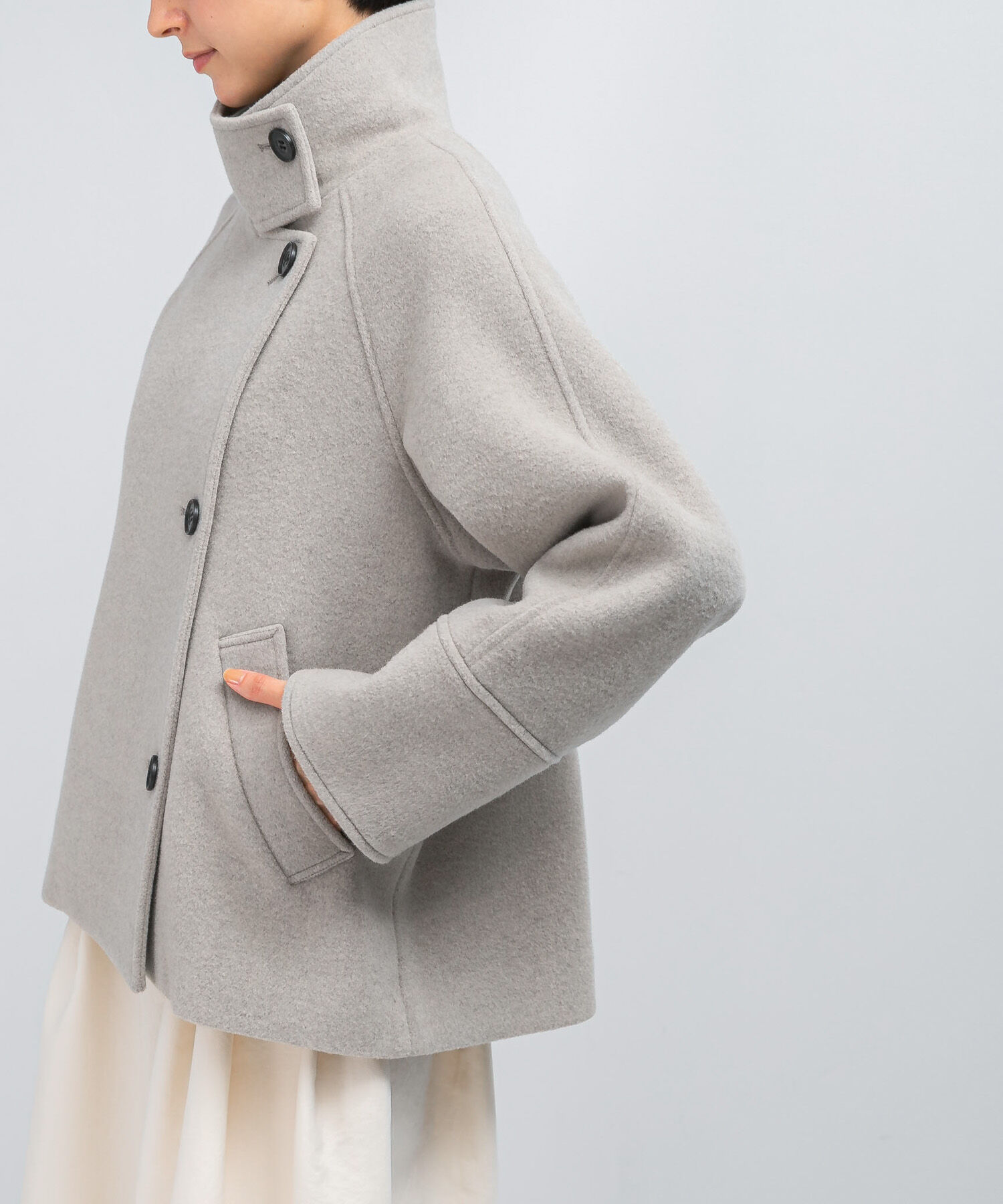 URBAN RESEARCH ROSSO「スーパー140シャルム2WAYカラーコート」|ノーカラーコート|