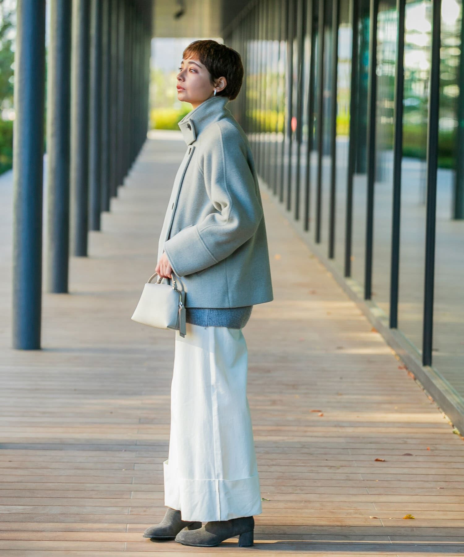 URBAN RESEARCH ROSSO「スーパー140シャルム2WAYカラーコート」|ノーカラーコート|