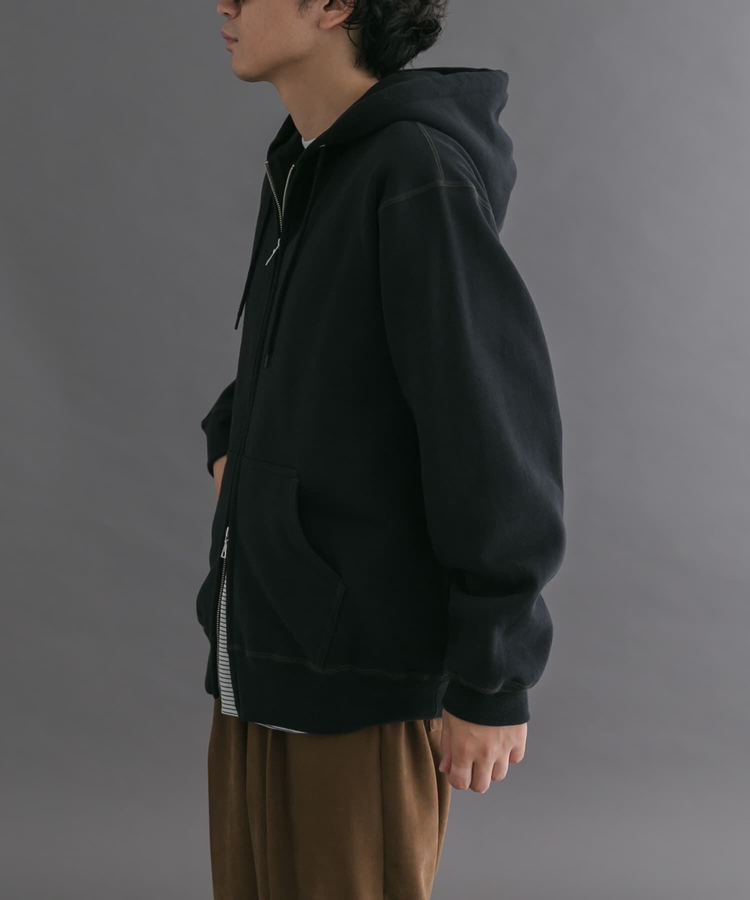 URBAN RESEARCH DOORS「FORK&SPOON　リサイクルコットン裏毛ジップフーディー」|パーカー|