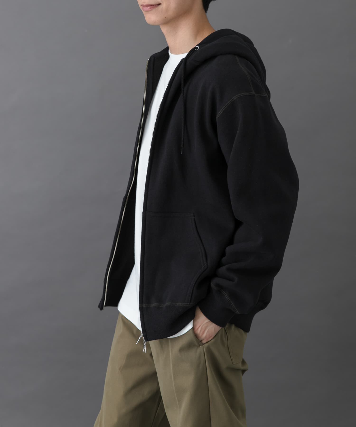URBAN RESEARCH DOORS「FORK&SPOON　リサイクルコットン裏毛ジップフーディー」|パーカー|