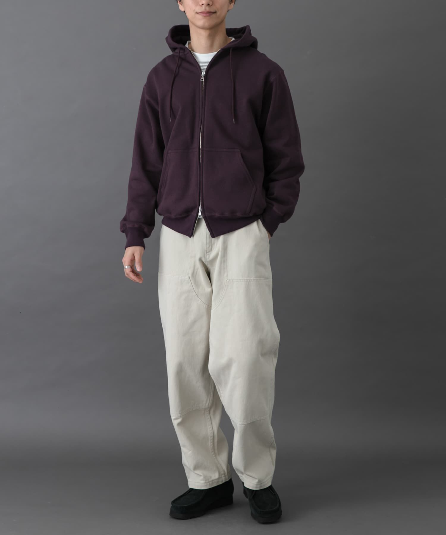 URBAN RESEARCH DOORS「FORK&SPOON　リサイクルコットン裏毛ジップフーディー」|パーカー|