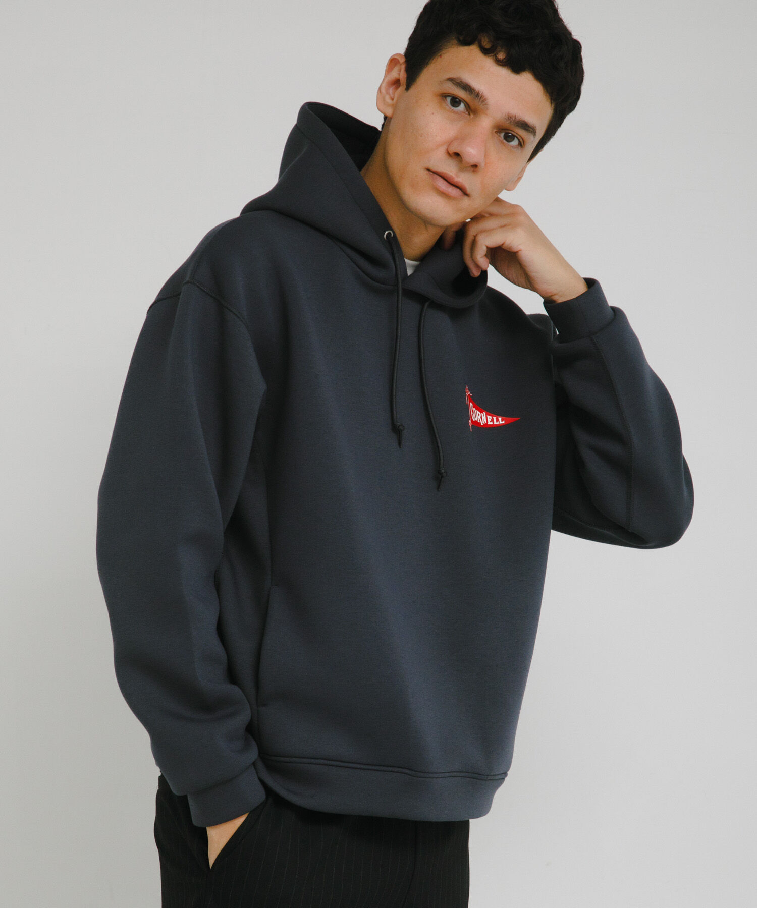 Sonny Label 「カレッジプリントダンボールパーカー」|パーカー|チャコールグレー